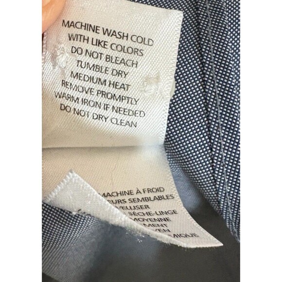 Untuckit Pio Cesare Button Down Shirt Men's Med Blue Micro Dots Wrinkle Free - Picture 4 of 7